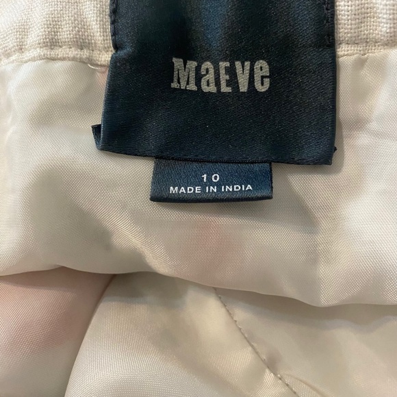 Anthropologie Maeve Blomma Embroidered Cross stitch Pom Pom skirt size… - Picture 7 of 14